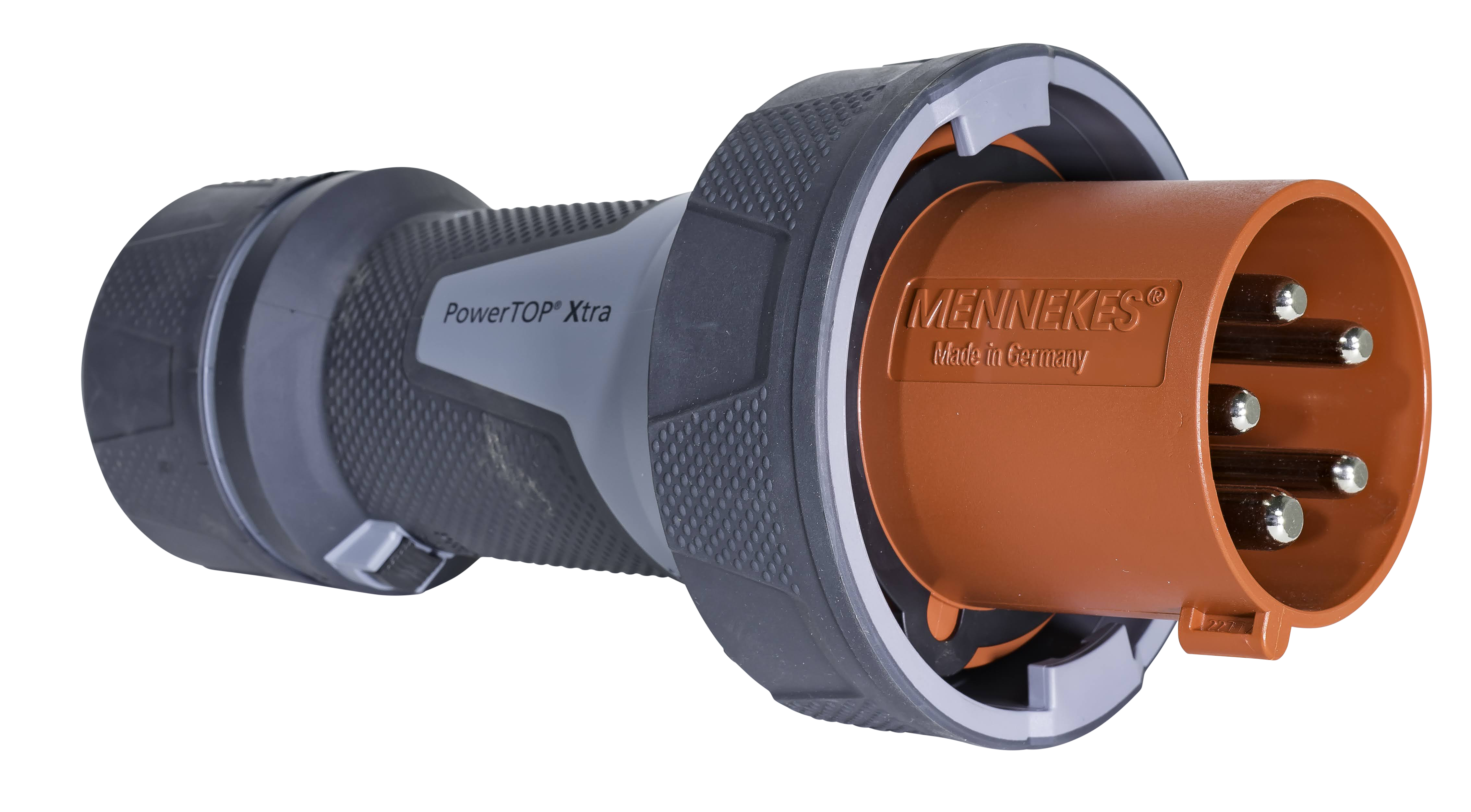 Mennekes Prolongador Power Top Xtra - Prolunga Industriale Con Prese CEE 400V 63A 50-60Hz IP44 - Colore Rosso, Ideale Per Generatori E Motori